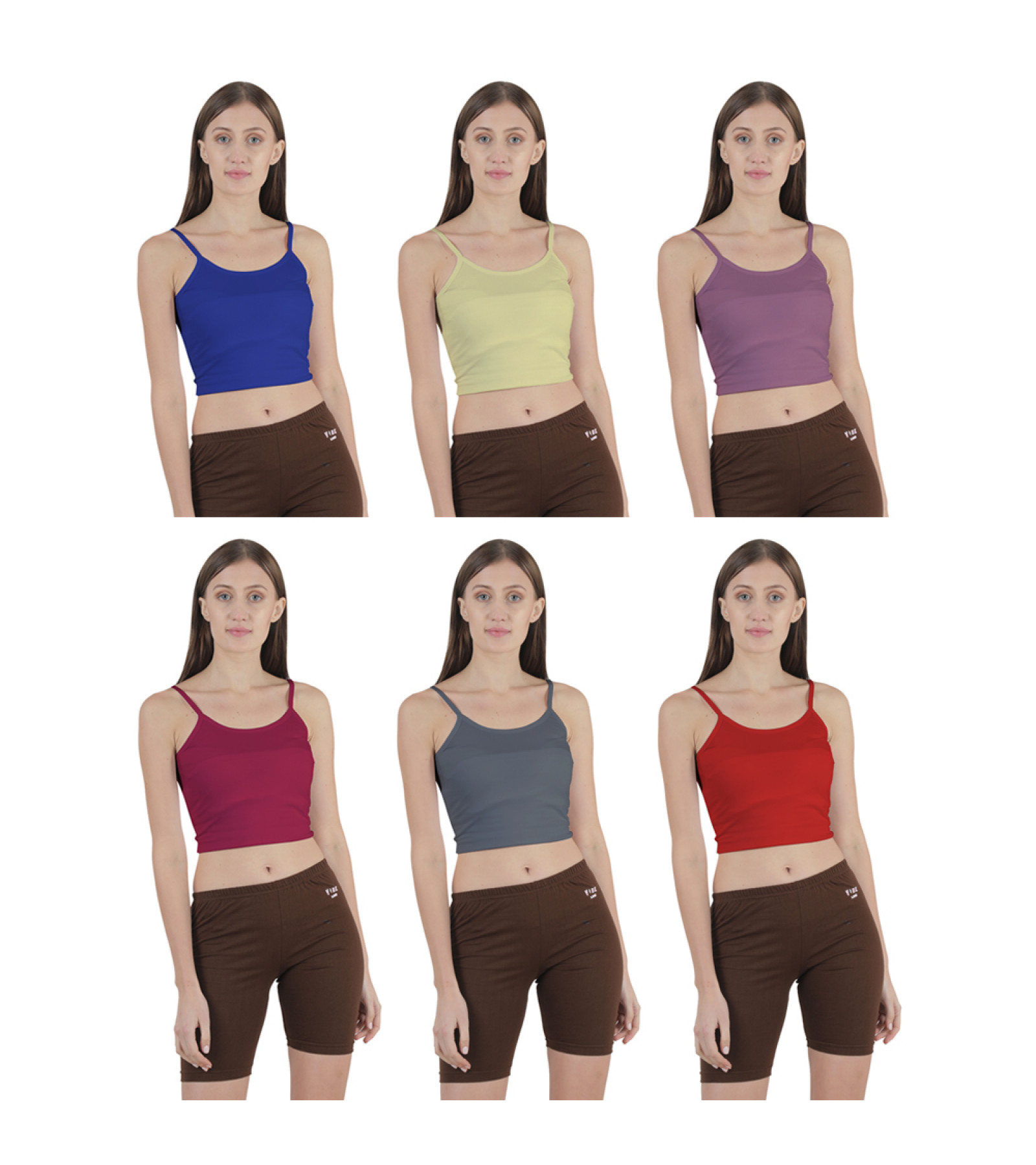 Vink Multicolor Womens Yoga Shorts 6 Pack Combo